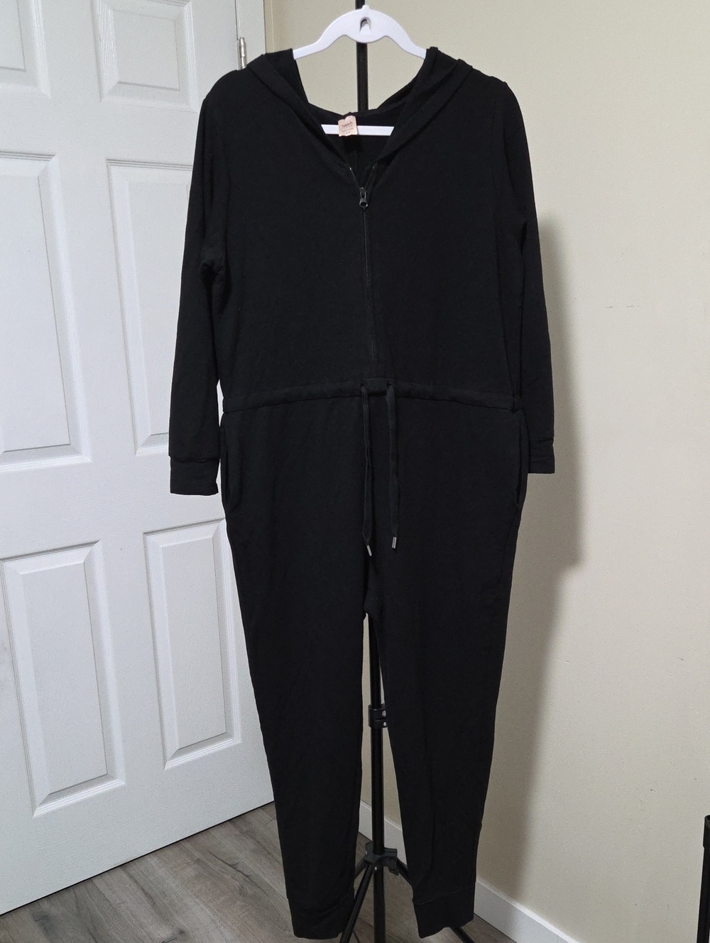 Smash + Tess Black Hooded Zip Jumpsuit